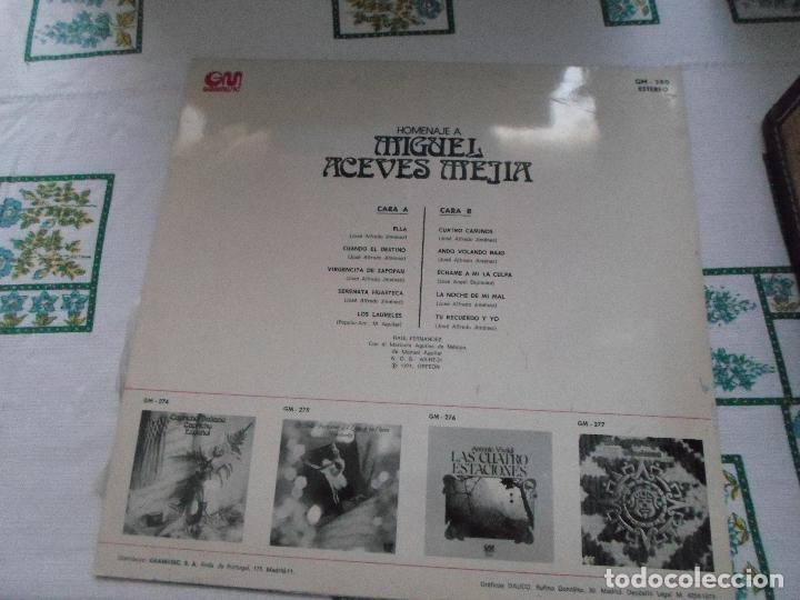 Discos de vinilo: HOMENAJE A MIGUEL ACEVES MEJIA - Foto 3