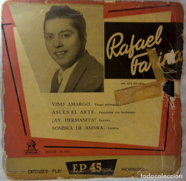Discos de vinilo: RAFAEL FARINA -VINO AMARGO - - Foto 1