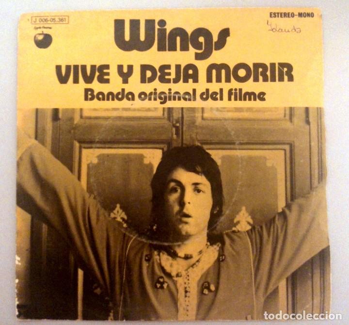 Discos de vinilo: WINGS - VIVE Y DEJA MORIR - - Foto 1