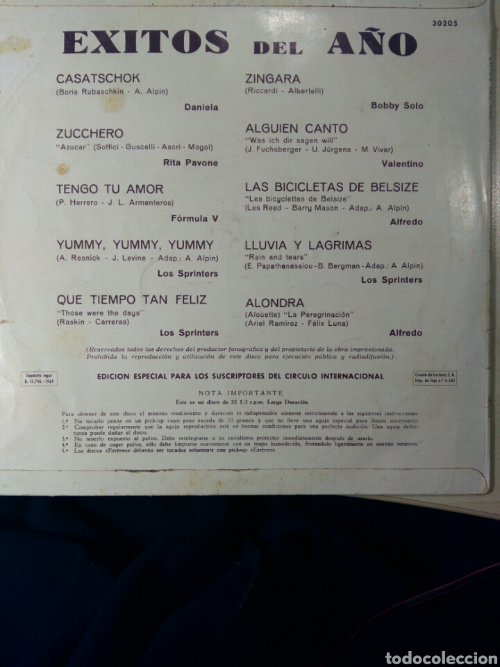 Discos de vinilo: Exitos del a&ntilde;o 1969 Pergola 30205 - Foto 2