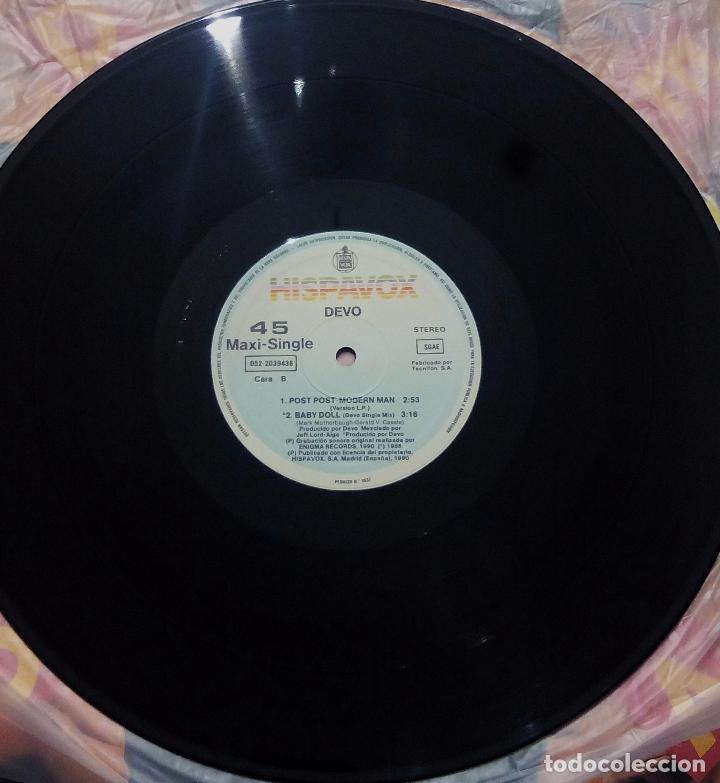 Discos de vinilo: MAXI SINGLE DEVO - POST POST-MODERN MAN - HISPAVOX 1990. - Foto 5