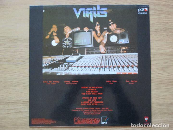 Discos de vinilo: VIRUS - LUNACY - LP - 1989 - Foto 2