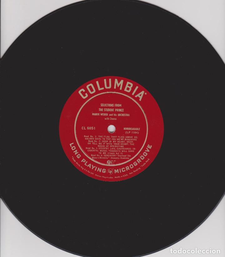 Discos de vinilo: SELECTIONS FROM THE STUDENT PRINCE - MAREK WEBER -1949 - LP - Foto 2