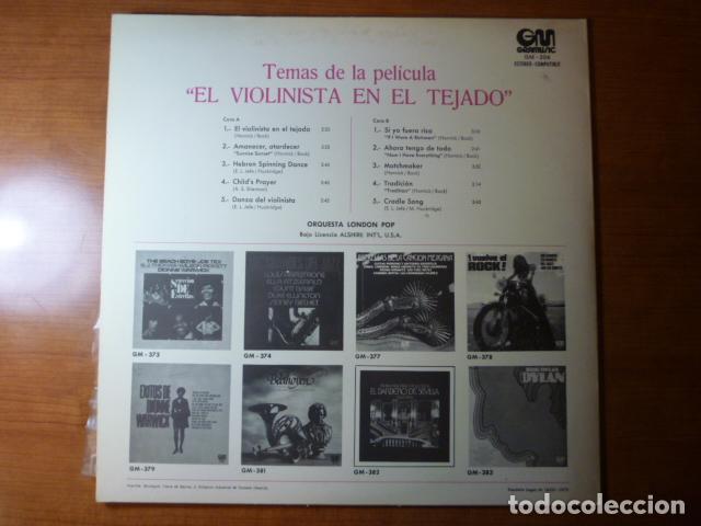 Discos de vinilo: BSO EL VIOLINISTA EN EL TEJADO. GRAMUSIC. - Foto 2