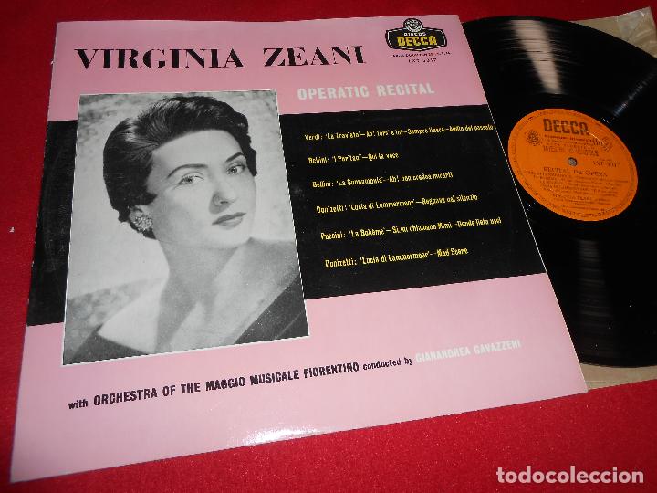 Disques de vinyle: VIRGINIA ZEANI Operatic recital VERDI+BELLINI+DONIZETTI+PUCCINI LP 195? Decca LXT 5317 SPAIN PROMO