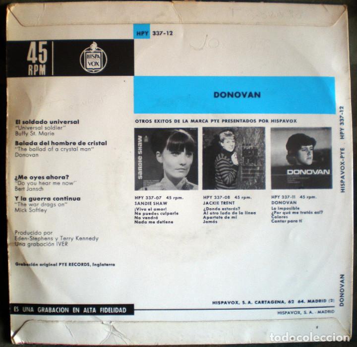 Discos de vinilo: Donovan &ndash; El Soldado Universal EP 4 temas - Foto 2