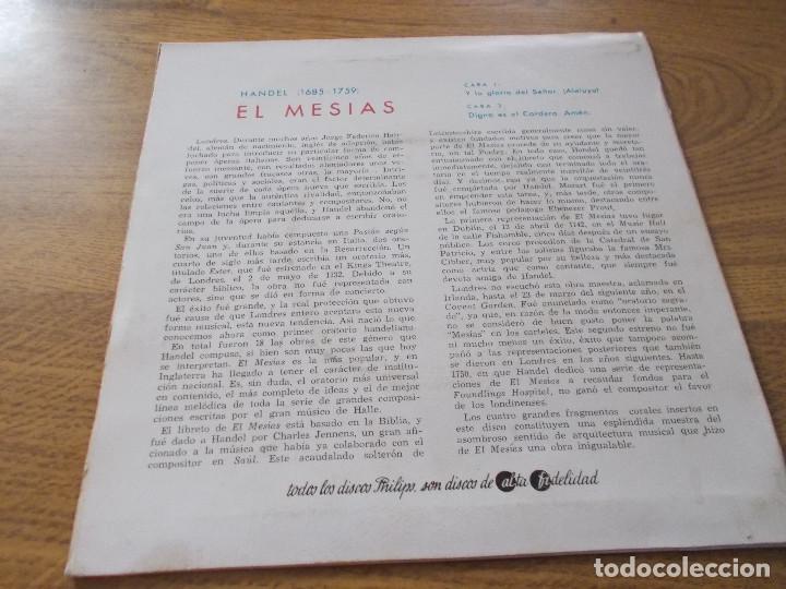 Discos de vinilo: HANDEL. EL MESIAS. - Foto 2
