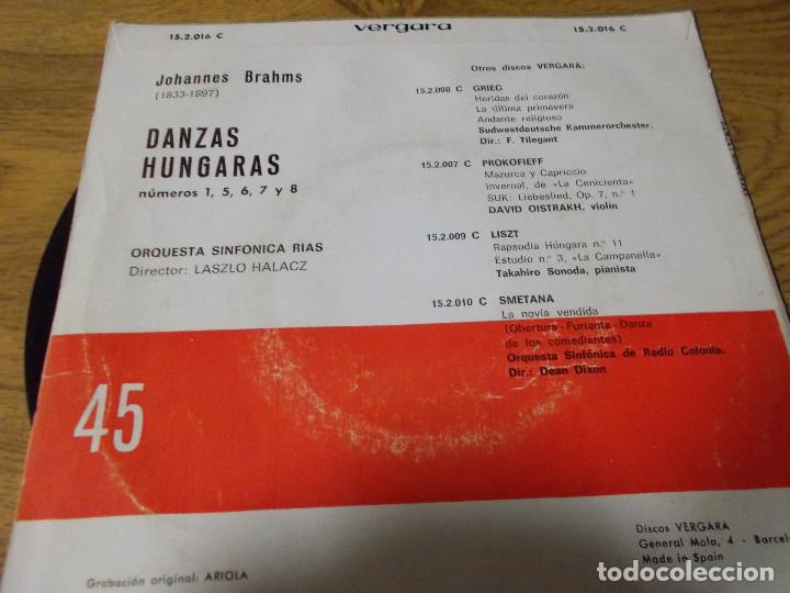 Discos de vinilo: JOHANNES BRAHMS. DANZAS HUNGARAS. - Foto 2