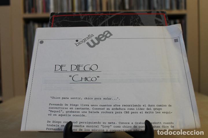 Disques de vinyle: DE DIEGO -SG- CHICO SPAIN 80'S PROMOCIONAL+ HOJA PROMO RADIO