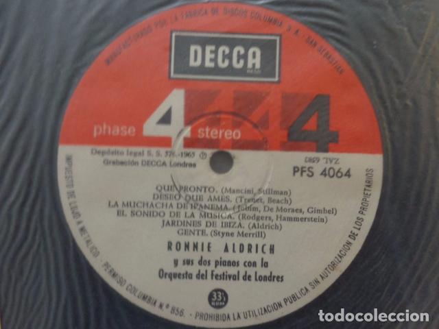 Discos de vinilo: El Estilo m&aacute;gico de Ronnie Aldrich - Decca -  1965 - Foto 3