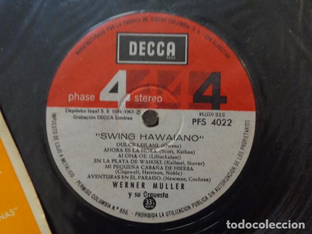 Discos de vinilo: Werner M&uuml;ller Y Su Orquesta &lrm;&ndash; Swing Hawaiano - Decca - 1966 - Foto 3