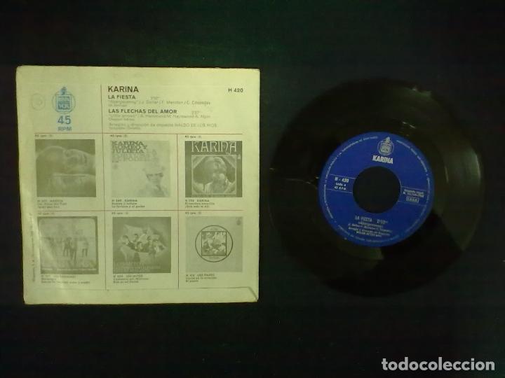 Discos de vinilo: KARINA LA FIESTA LAS FLECHAS DEL AMOR - Foto 2