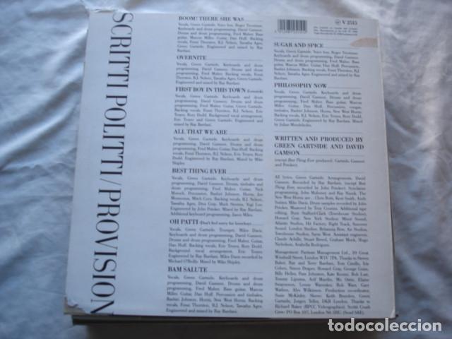 Discos de vinilo: Scritti Politti   Provision - Foto 2