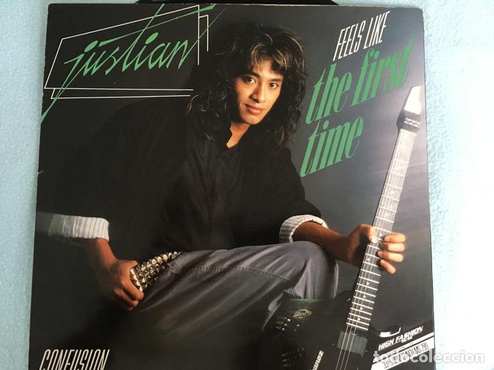 Discos de vinilo: 12 MAXI-JUSTIAN-FEELS LIKE THE FIRST TIME - Foto 1