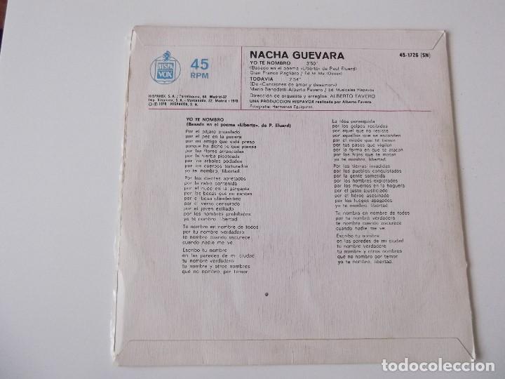 Discos de vinilo: NACHA GUEVARA - Yo te nombro - Foto 2