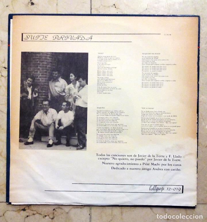 Discos de vinilo: LP SUITE PRIVADA - LOLLIPOP 1987. - Foto 3