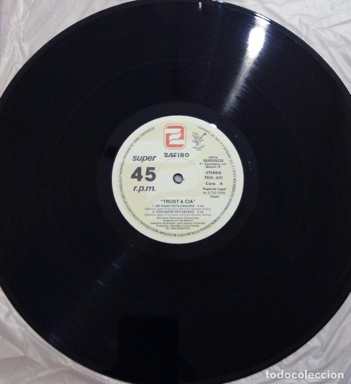 Discos de vinilo: MAXI SINGLE TRUST & CIA - SONIC 1986. - Foto 4