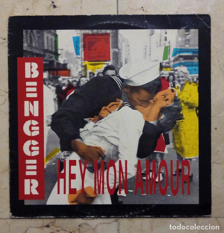 Discos de vinilo: MAXI SINGLE BENGGER - HEY MON AMOUR - GRIND 1987. - Foto 1