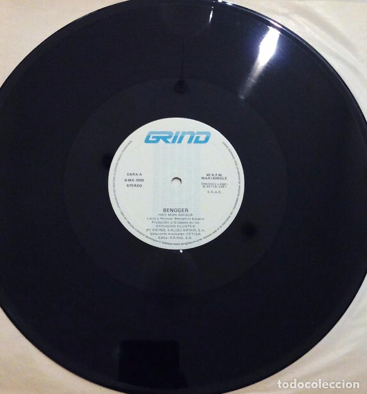 Discos de vinilo: MAXI SINGLE BENGGER - HEY MON AMOUR - GRIND 1987. - Foto 4