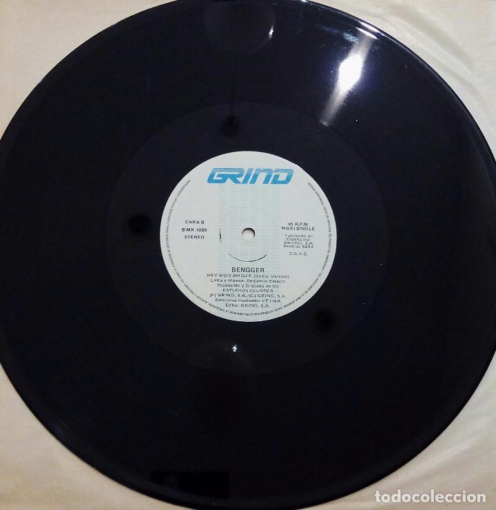 Discos de vinilo: MAXI SINGLE BENGGER - HEY MON AMOUR - GRIND 1987. - Foto 5