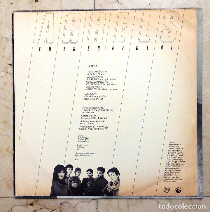 Discos de vinilo: MAXI SINGLE ARRELS - ERES ESPECIAL - FABRICSA 1984. - Foto 3