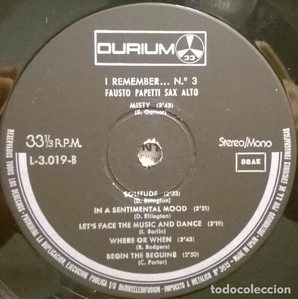 Discos de vinilo: Fausto Papetti, I Remember N&deg;3 , Durium-L-3019 - Foto 3