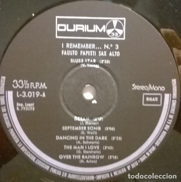 Discos de vinilo: Fausto Papetti, I Remember N&deg;3 , Durium-L-3019 - Foto 4