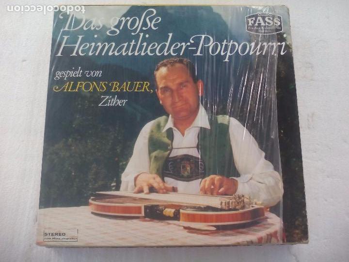 Vinyl-Schallplatten: Das Grosse Heimatlieder-potpourri. gespielt von Alfons Bauer Zither LP vinilo
