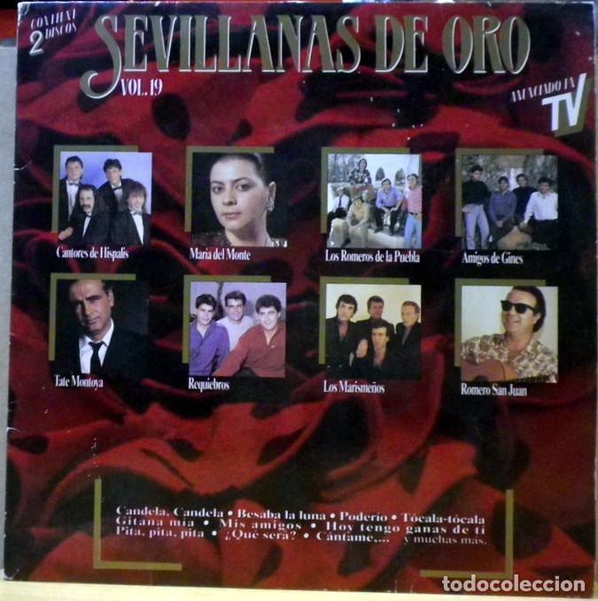 Vinyl-Schallplatten: Sevillanas de oro. Vol. 19. 2LP. Hispavox, 1989.