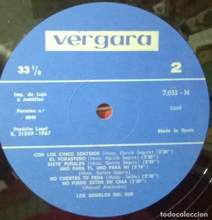 Discos de vinilo: Los Gemelos Del Sur, Los Gemelos Del Sur , 7.033-N - Foto 4