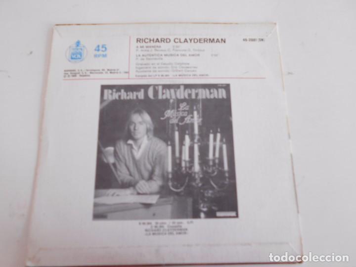 Discos de vinilo: RICHARD CLAYDERMAN-SINGLE A MI MANERA 1981-NUEVO - Foto 2
