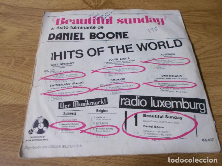 Discos de vinilo: DANIEL BOONE. BEAUTIFUL SUNDAY. - Foto 2