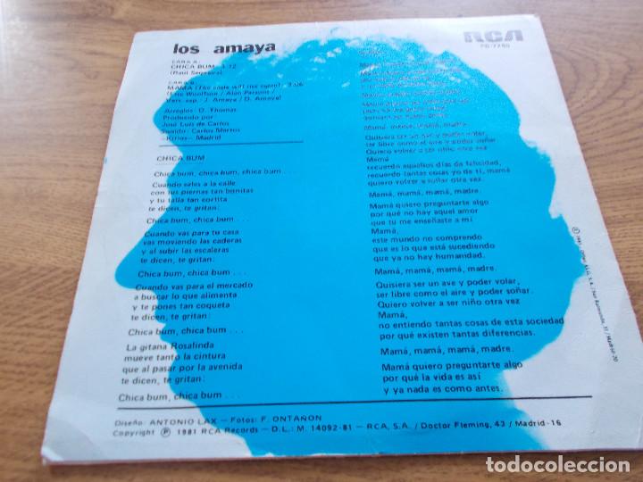 Discos de vinilo: LOS AMAYA. CHICA BUM - Foto 2