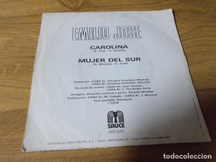 Discos de vinilo: EMILIO JOS&Eacute;. CAROLINA. - Foto 2