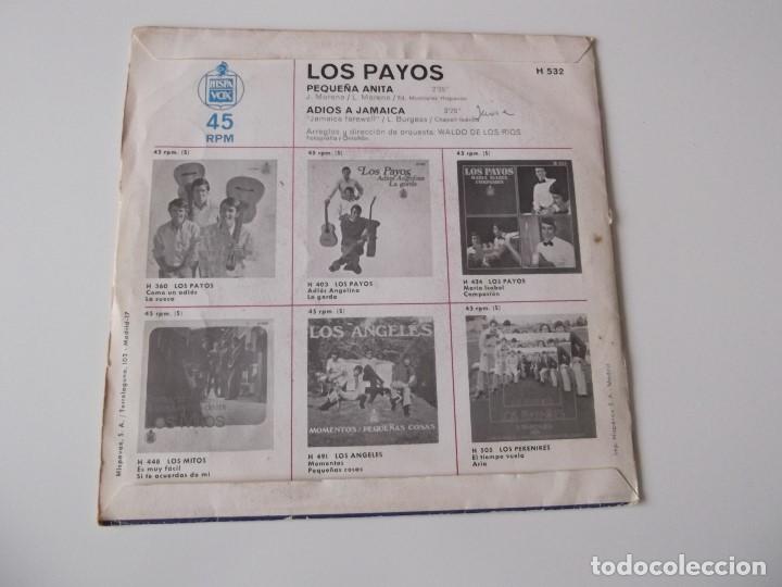 Discos de vinilo: LOS PAYOS - Peque&ntilde;a Anita - Foto 2