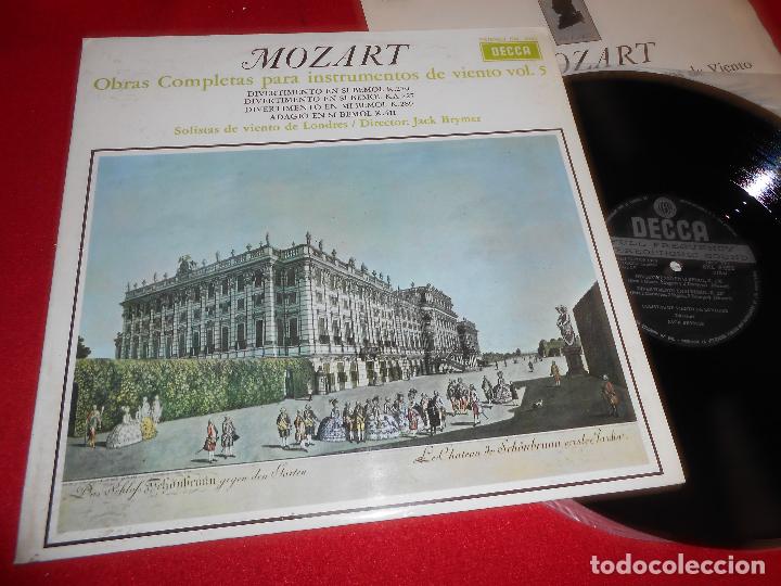 Disques de vinyle: VIENTO LONDRES Dir;J.Brymer OBRAS COMPLETAS VIENTO Vol.5 MOZART Divertimento Adagio LP 1970 Decca SP