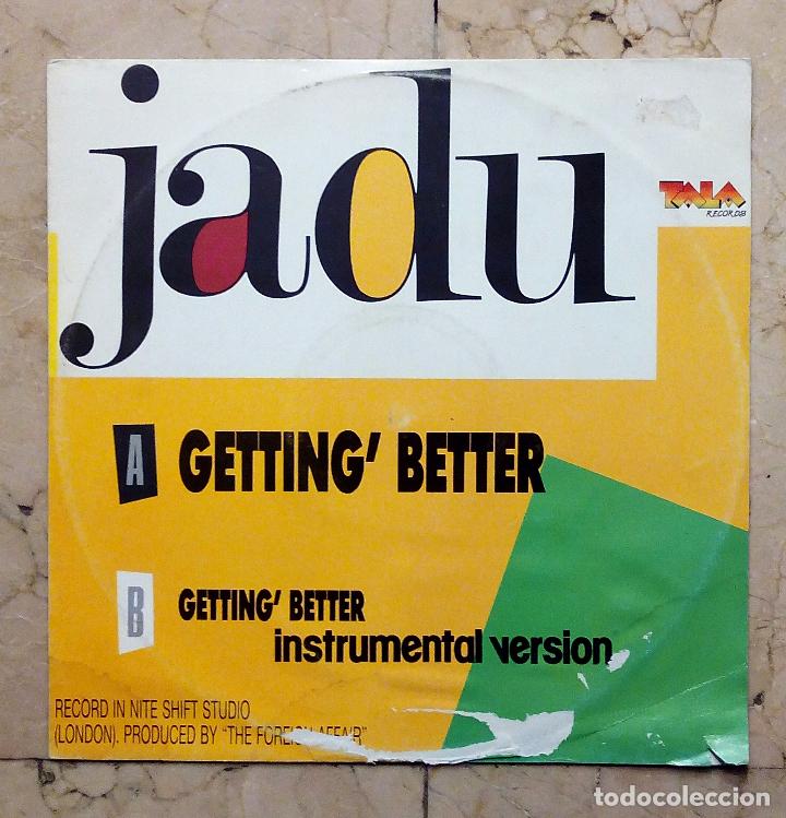 Discos de vinilo: MAXI SINGLE JADU - GETTING BETTER - TALA RECORDS 1990. - Foto 1