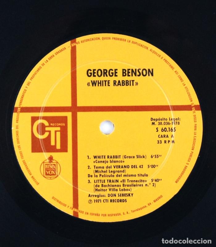 Discos de vinilo: George Benson - White Rabbit (LP, Vinilo, CTI 1978) - Foto 4