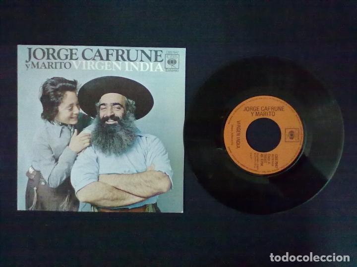 JORGE CAFRUNE Y MARITO VIRGEN INDIA (Música - Discos - Singles Vinilo - Cantautores Internacionales)