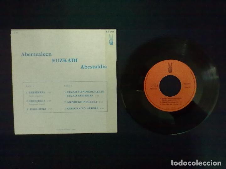 Discos de vinilo: ABERTZALEEN EUZKADI ABESTALDIA - Foto 2