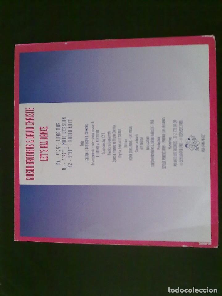 Discos de vinilo: GIBSON BROTHERS E DAVID CHRISTIE-LET&acute;S ALL DANCE - Foto 2