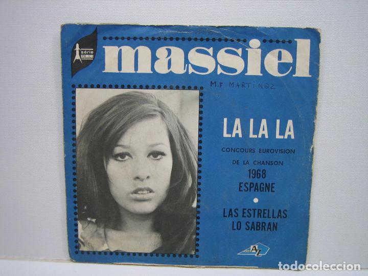 Discos de vinilo: Singles Massiel 1968. La.la.la - Foto 1