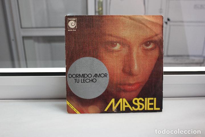 Discos de vinilo: SINGLE MASSIEL. DORMIDO AMOR - TU LECHO. - Foto 1