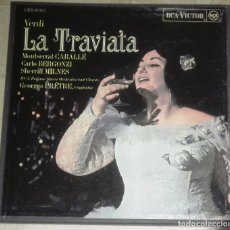 Discos de vinilo: LP X 3 + LIBRETO	LA TRAVIATA	LP X 3 + LIBRETO	RCA VICTOR	1968. Lote 74302435