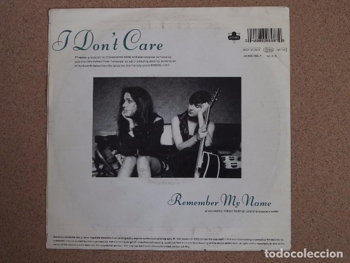 Discos de vinilo: SHAKESPEARS SISTERS - I DONT CARE + REMEMBER MY NAME - Foto 2