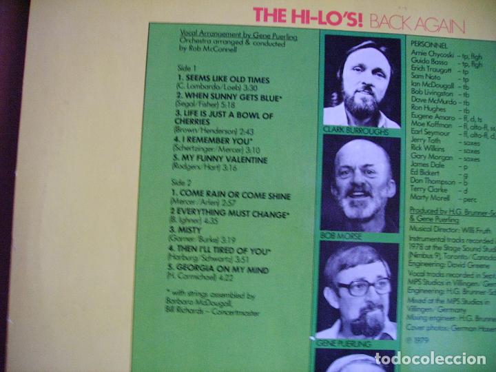 Discos de vinilo: THE HI-LO&acute;S --- BACK AGAIN - Foto 2