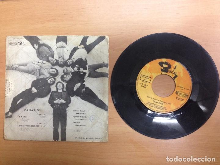 Discos de vinilo: SINGLE CANARIOS - PAIN  - THREE TWO ONE AH - Foto 2