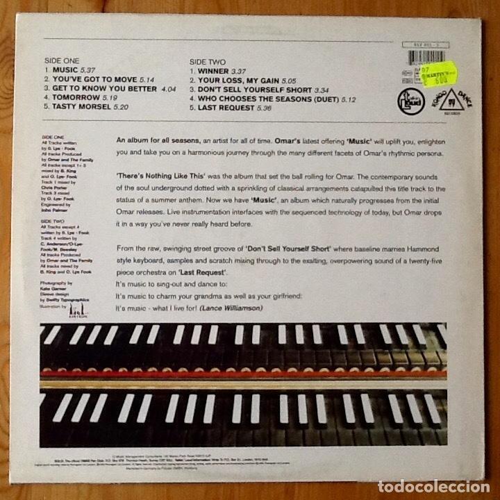 Discos de vinilo: OMAR : MUSIC [TALKING LOUD - DEU 1992] LP - Foto 2