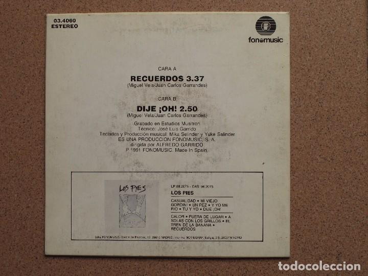 Discos de vinilo: LOS PIES - RECUERDOS + DIJE &iexcl;OH! - Foto 2