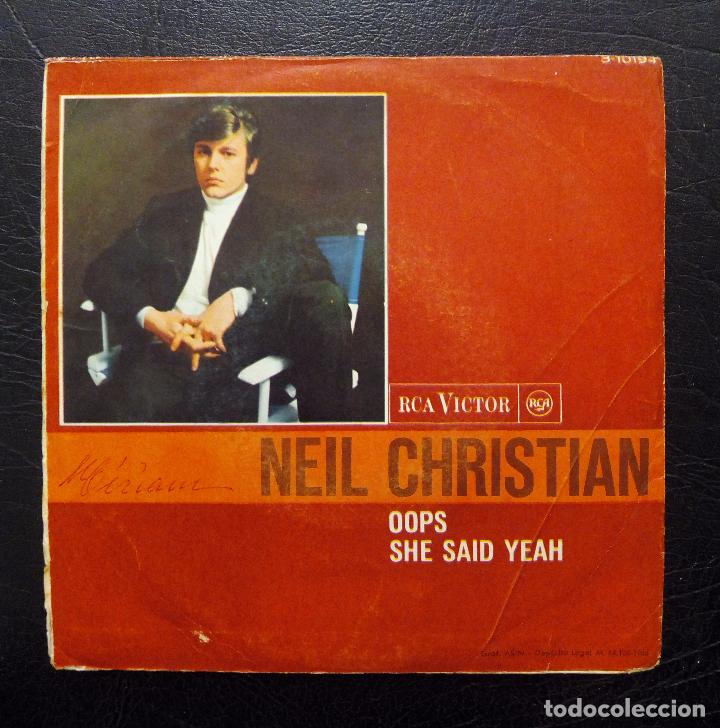 Discos de vinilo: SINGLE NEIL CHRISTIAN - OOPS - RCA VICTOR 1966. - Foto 2